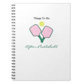 Things To Do After Pickleball Notizblock (Vorderseite)