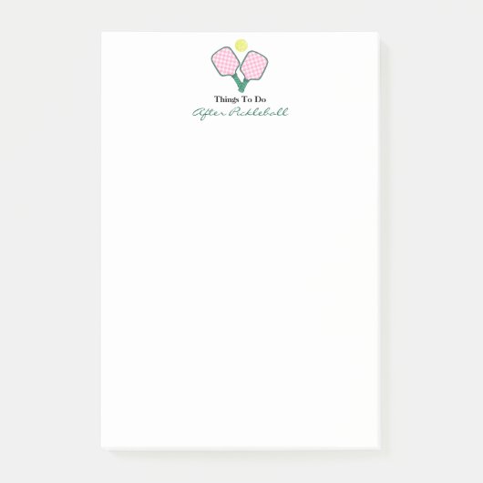 Things To Do After Pickleball Post-it Klebezettel (Vorderseite)