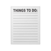 Things to Do List Large Print Low Vision Notizblock (Rotiert)