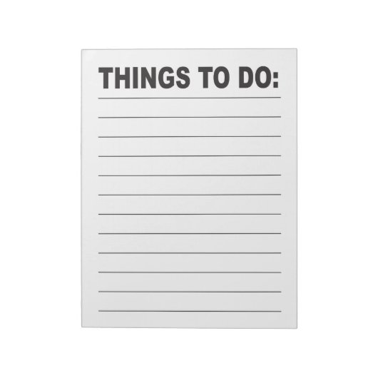 Things to Do List Large Print Low Vision Notizblock (Rotiert)
