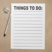 Things to Do List Large Print Low Vision Notizblock