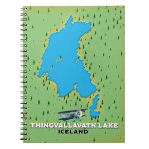 Thingvallavatsee Island Reiseplan Notizblock