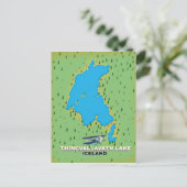 Thingvallavatsee Island Reiseplan Postkarte (Stehend Vorderseite)