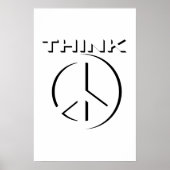 "THINK" 24x36 Poster (Peace) (Vorne)