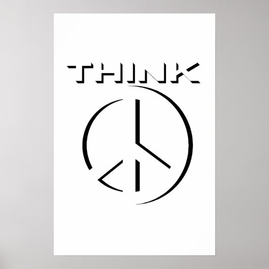 "THINK" 24x36 Poster (Peace) (Vorne)