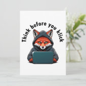 Think before you click - Cyber Security Einladung (Stehend Vorderseite)