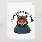 Think before you click - Cyber Security Einladung (Vorne/Hinten)
