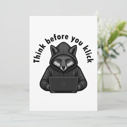 Think before you click - Cyber Security Einladung (Stehend Vorderseite)