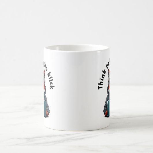 Think before you click - Cyber Security Kaffeetasse (Mittel)