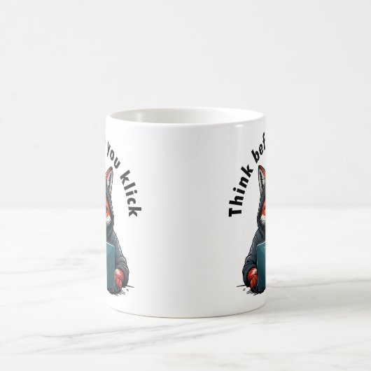 Think before you click - Cyber Security Kaffeetasse (Mittel)