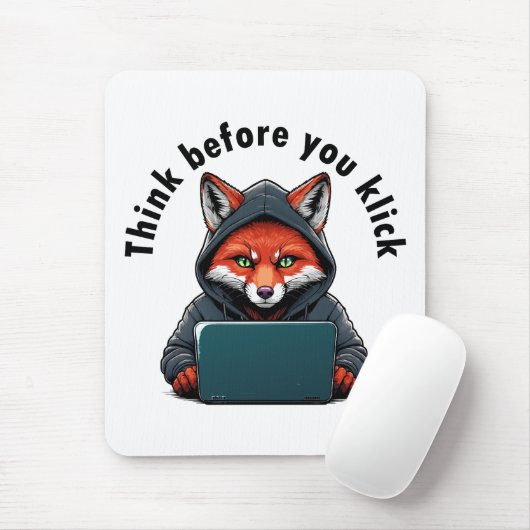 Think before you click - Cyber Security Mousepad (Mit Mouse)