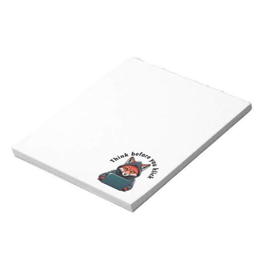 Think before you click - Cyber Security Notizblock (Rotiert)