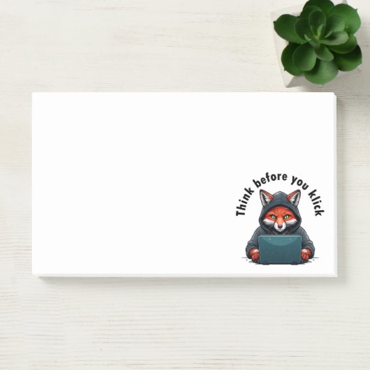 Think before you click - Cyber Security Post-it Klebezettel (Büro)