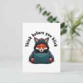 Think before you click - Cyber Security Postkarte (Stehend Vorderseite)