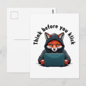 Think before you click - Cyber Security Postkarte (Vorne/Hinten)
