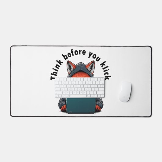 Think before you click - Cyber Security Schreibtischunterlage (Tastatur & Maus)