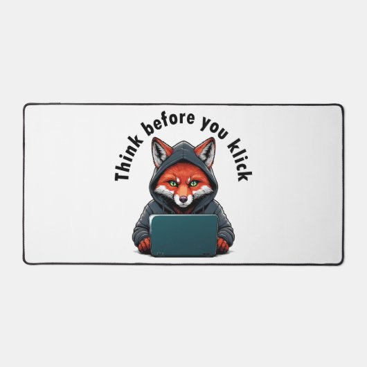 Think before you click - Cyber Security Schreibtischunterlage (Vorderseite)