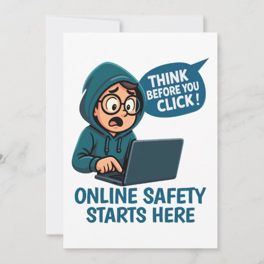 Think Before You Click - Online Safety Awareness Einladung (Vorderseite)