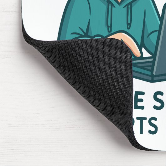 Think Before You Click - Online Safety Awareness Mousepad (Ecke)