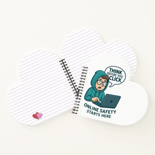 Think Before You Click - Online Safety Awareness Notizblock (Innenseite)