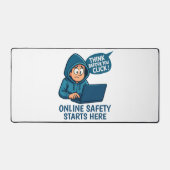 Think Before You Click - Online Safety Awareness Schreibtischunterlage (Vorderseite)