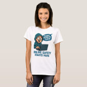 Think Before You Click - Online Safety Awareness T-Shirt (Vorne ganz)