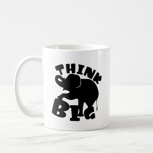 Think Big - Elephant - Big Day - Big Idea - Tasse  (Links)