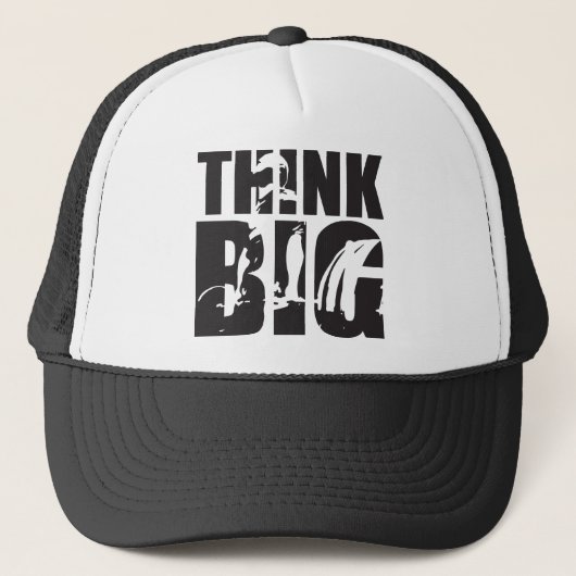 Think Big - Gym Motivation Truckerkappe (Vorderseite)