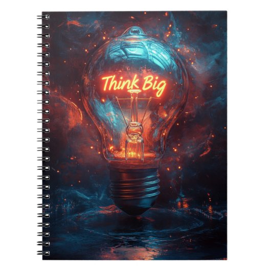 Think Big Lightbulb Journal Creative Notebook Notizblock (Vorderseite)