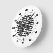Think Binary Clock (Geek Humor) Runde Wanduhr (Winkel)