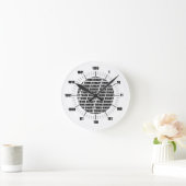 Think Binary Clock (Geek Humor) Runde Wanduhr (Zuhause)