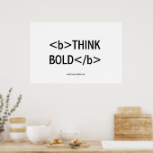 THINK BOLD POSTER (Küche)