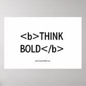 THINK BOLD POSTER (Vorne)