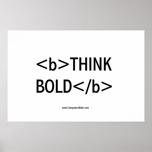 THINK BOLD POSTER (Vorne)