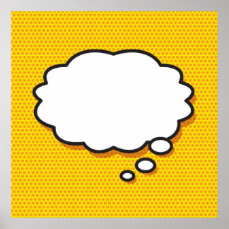 Think Bubble Comic Book Pop Art Moderne Kunst Pop  Poster