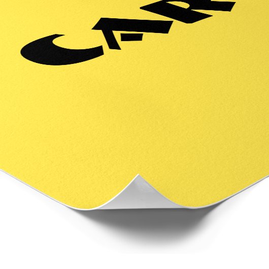 Think Car Funky A3 Poster (Ecke)