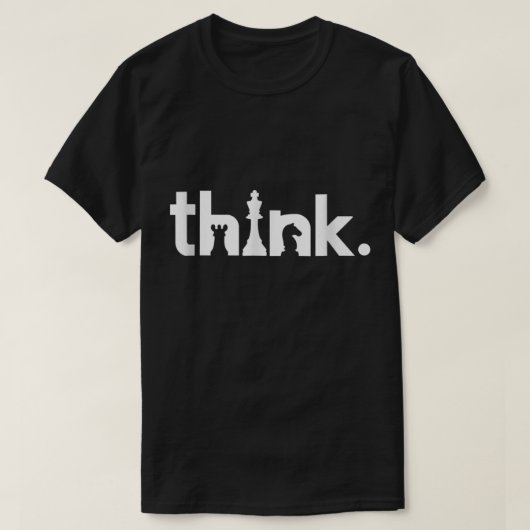 Think Chess Strategy Design T-Shirt (Design vorne)