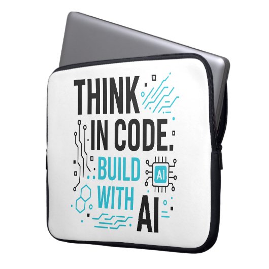 Think Code Build AI Sleeve | Entwicklertechnologie (Vorderseite Links)