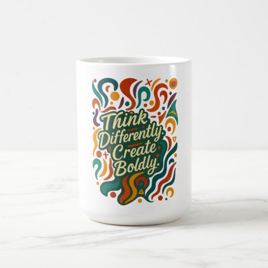 Think Differently. Create Boldly. — Fearless Minds Kaffeetasse (Mittel)