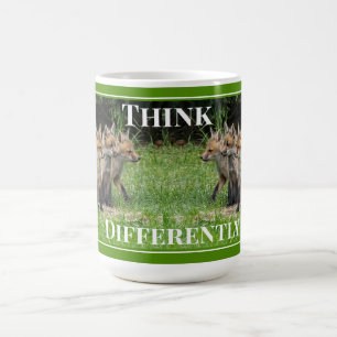 Think Differently Fox Kaffeetasse
