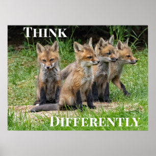Think Differently Fox Poster