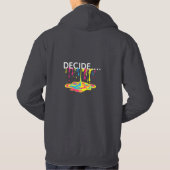 Think • Feel • Decide – Abstract Brain & Heart Hoodie (Rückseite)