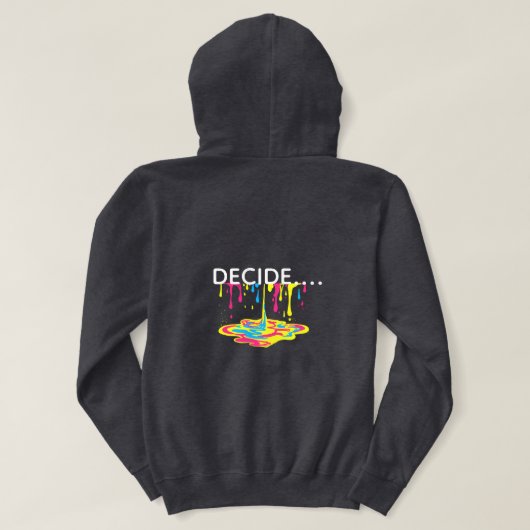 Think • Feel • Decide – Abstract Brain & Heart Hoodie (Design Rückseite)