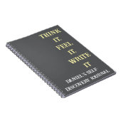 Think Feel Write Custom Reflective Journal Notizblock (Rechte Seite)