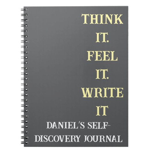 Think Feel Write Custom Reflective Journal Notizblock (Vorderseite)