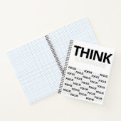 Think Focus - Modern Black And White Typography Notizblock (Innenseite)