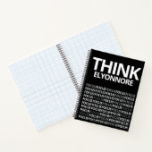 Think Focus - Modern Black And White Typography Notizblock (Innenseite)