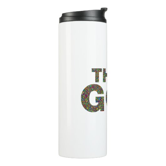 Think God Gott Geschenk Geschenk Geschenk Thermosbecher (Nach links gedreht)