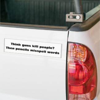 Think guns kill people? Then pencils misspell word Autoaufkleber