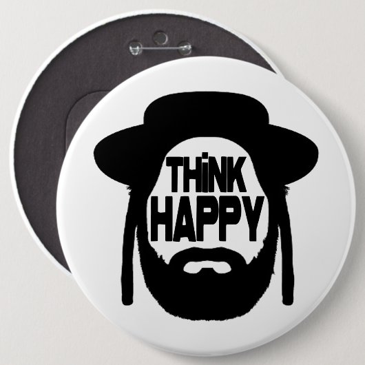Think Happy Button (Vorne & Hinten)